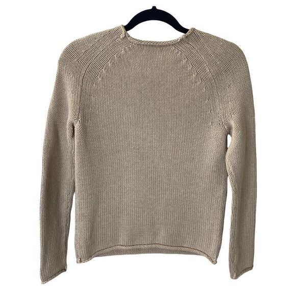 J.Crew Mercantile Tan Crewneck Cotton Sweater Sz XXS - Picture 4 of 6